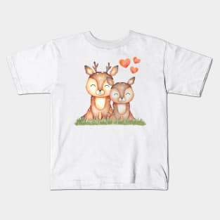 Valentines Deer Kids T-Shirt